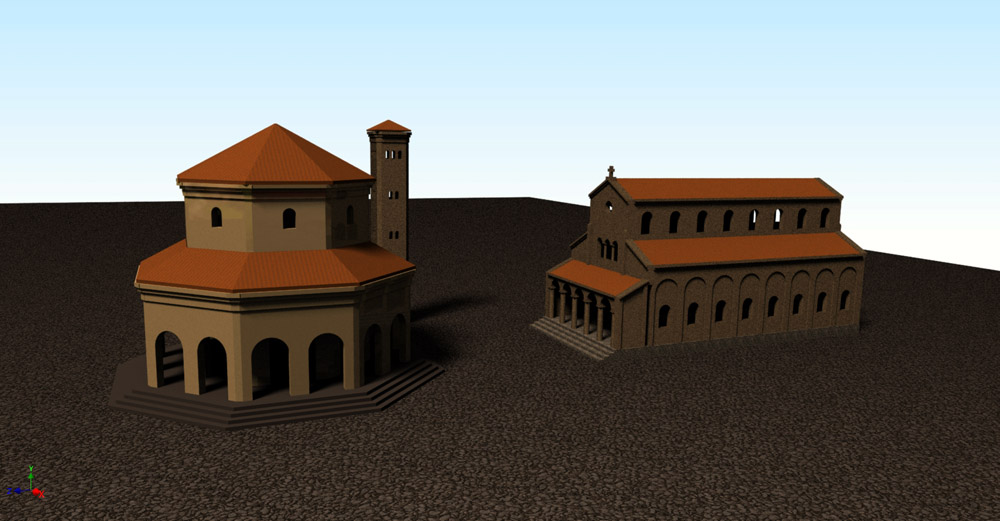 Figure 1. Three-dimensional assembly of the early Christian complex