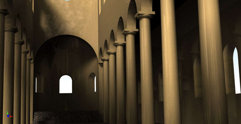Figure 2. The three-dimensional interior of the basilica