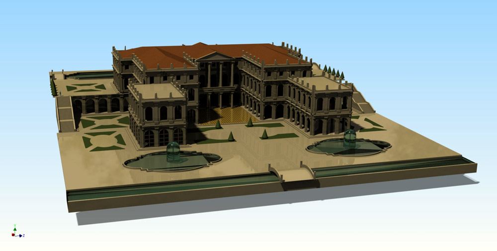 Figure 3. The three-dimensional aspect of the palace